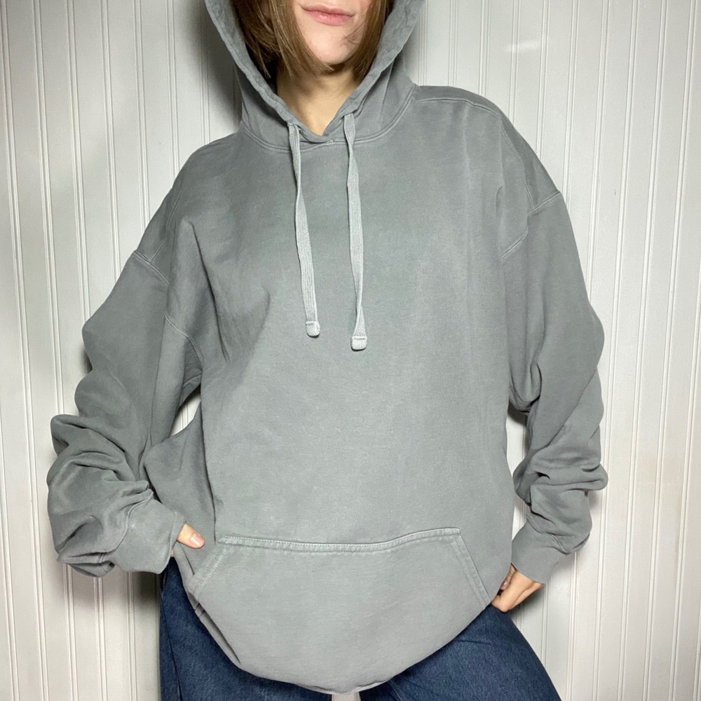 Comfort Colors Oversized Minimalist Lounge Grey Hoodie Sweatshirt Everyday - 2XL